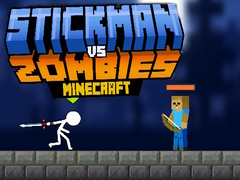 Spil Stickman vs Zombier Minecraft online