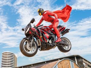 Spil Rigtig motorcykel Super Hero Stunt 3D online