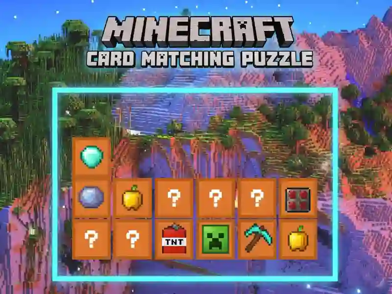 Spil Minecraft Card Matching Puslespil online