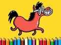 Spil Tilbage i skole: Pony farvebog online