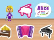 Spil Alice's Verden af Musikalske Instrumentformer online Spil Alice's Verden af Musikalske Instrumentformer online