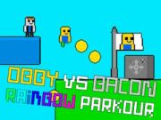 Spil Obby vs Bacon Regnbue Parkour online