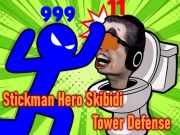 Spil Stickman Hero Skibidi Tower Defense online