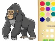 Spil Gorilla farvelægning til børn online