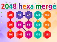 Spil 2048 Hex Chain Merge online