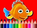 Spil Tilbage til skole: Fiske-farvebog online