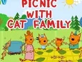 Spil Picnic med kattefamilien online Spil Picnic med kattefamilien online