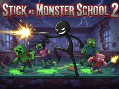 Spil Stick vs Monster School 2 online