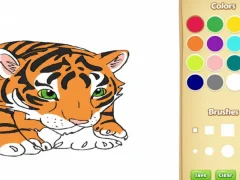 Spil Baby tiger farvelægning online