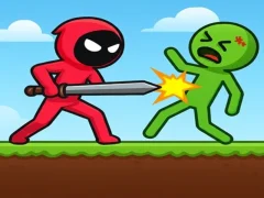 Spil Red Stickman vs Monster School online
