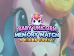 Spil Baby Unicorn Memory Match & skjulte objekter online