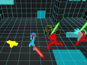 Spil Stickman neon sværd kæmper online