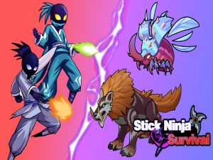 Spil Stick Ninja Survival online