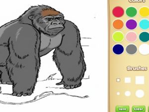 Spil Zoo dyr farvelægning til børn online