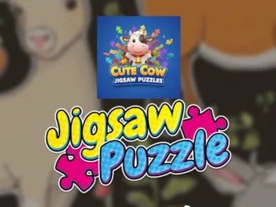 Spil Cute Cow Jigsaw Puslespil online