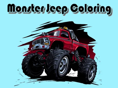 Spil Monster Jeep Coloring online Spil Monster Jeep Coloring online
