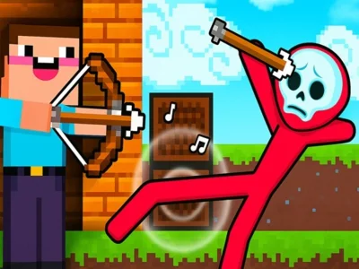 Spil Noob Archer vs Stickman Zombie online