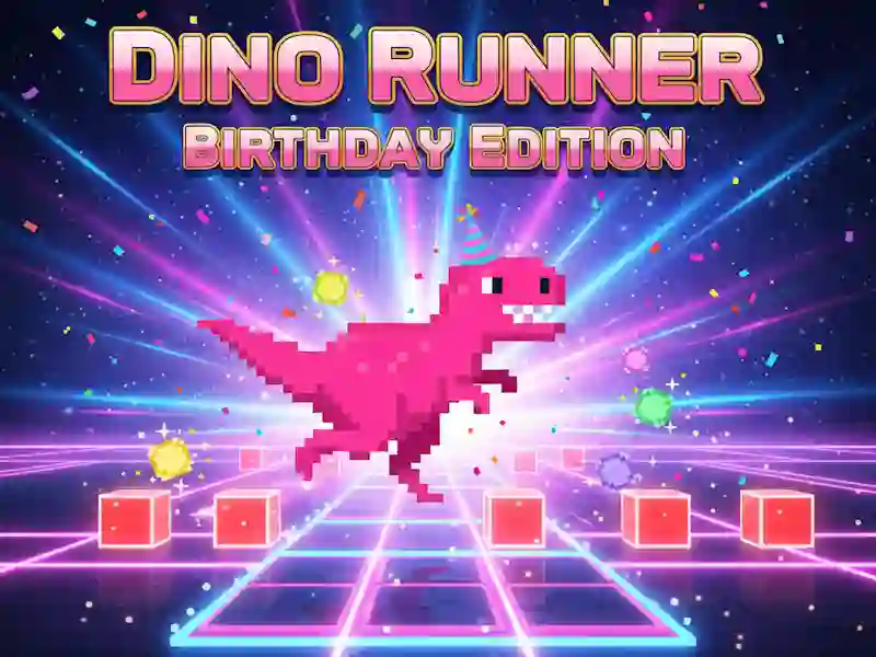 Spil Dino Runner fødselsdagsudgave online