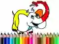 Spil Tilbage til skole: Elefant farvelægning online Spil Tilbage til skole: Elefant farvelægning online