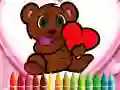 Spil Farvelægning af Dyr til Valentinsdag online Spil Farvelægning af Dyr til Valentinsdag online