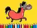 Spil Tilbage i skole: Pony farvebog online Spil Tilbage i skole: Pony farvebog online