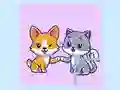 Spil Katte og Hunde Puzzle online Spil Katte og Hunde Puzzle online
