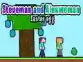 Spil Steveman og Alexwoman: Påskeæg online Spil Steveman og Alexwoman: Påskeæg online