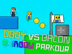 Spil Obby vs Bacon Regnbue Parkour online