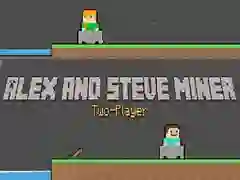 Spil Alex og Steve: To Spiller Miner online Spil Alex og Steve: To Spiller Miner online