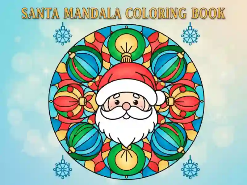 Spil Santa Mandala malebog online