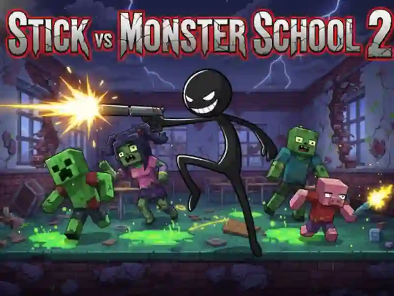 Spil Stick vs Monster School 2 online
