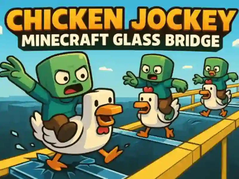Spil Kyllingjockey: Minecraft Glass Bridge online