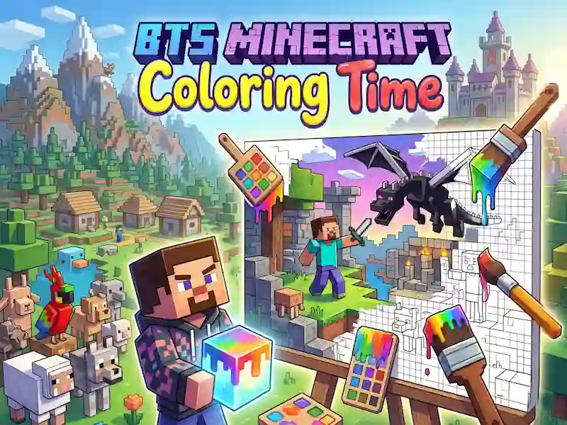 Spil BTS Minecraft Coloring Time online