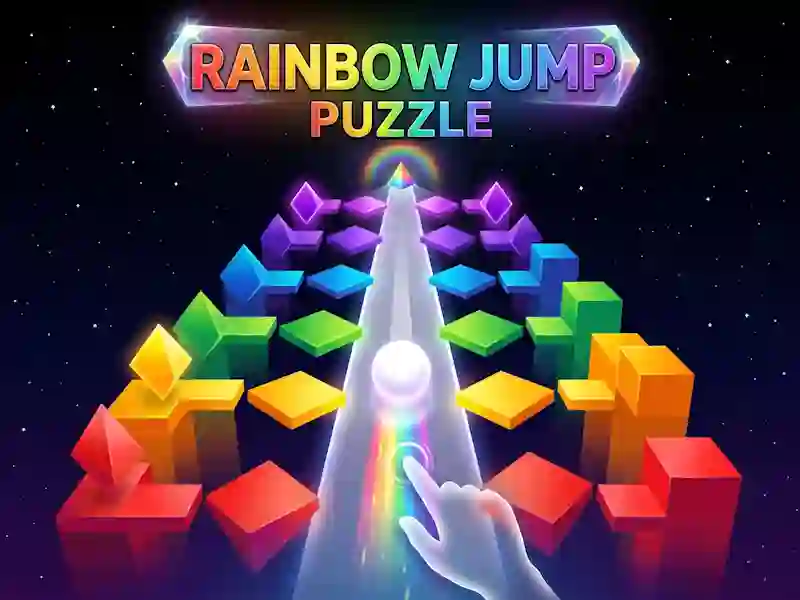 Spil Rainbow Jump Puzzle online