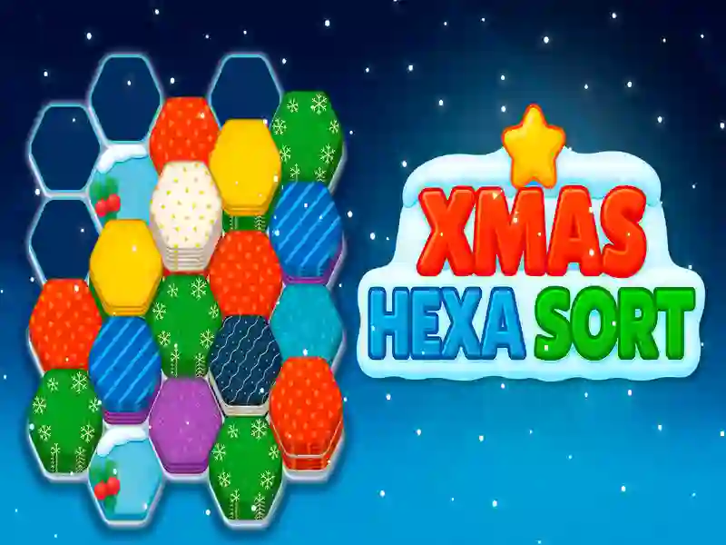 Spil Xmas Hexa Sort online