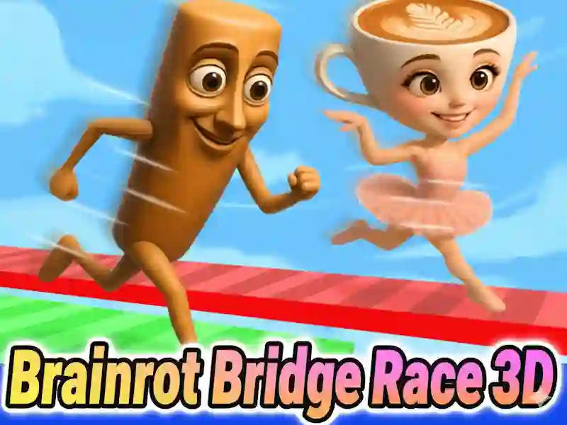 Spil Brainrot Bridge Race 3D online