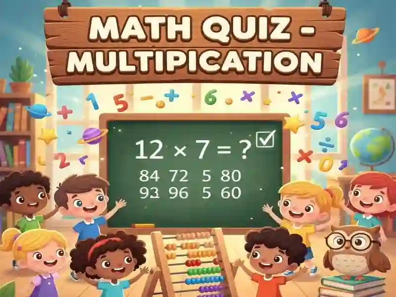 Spil Math Quiz — Multiplikation online