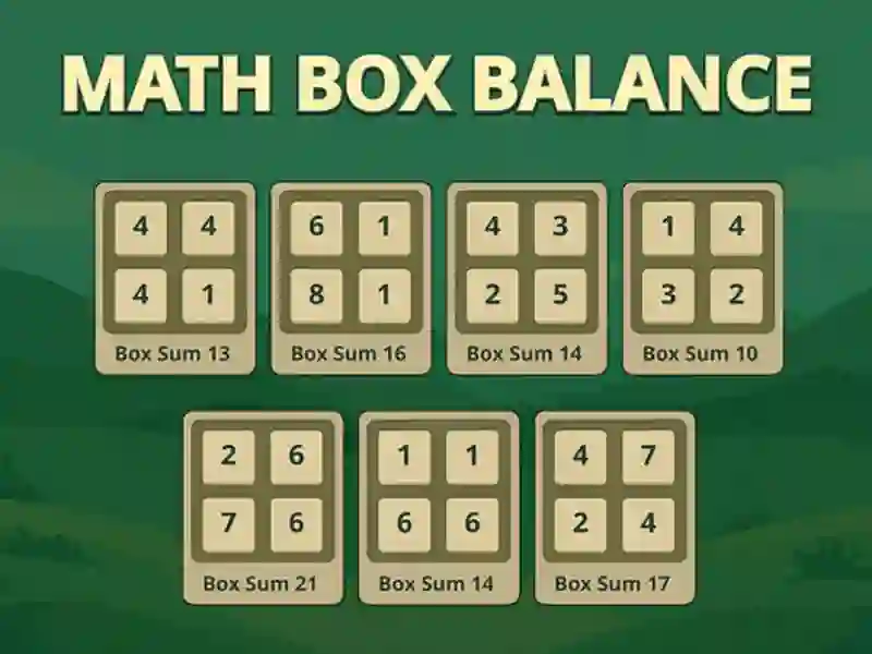 Spil Math Box Balance online Spil Math Box Balance online