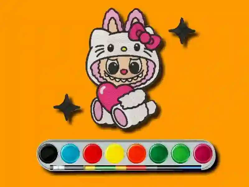 Spil Labubu Coloring Adventure online