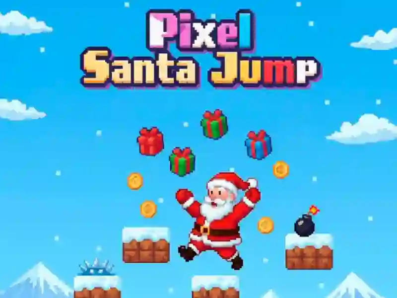 Spil Pixel Santa Jump online