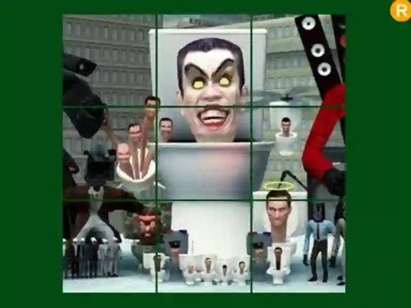 Spil Skibidi toilet glidende puslespil online