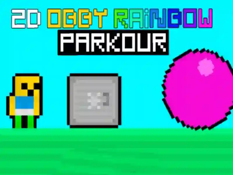 Spil 2D Obby Rainbow Parkour online