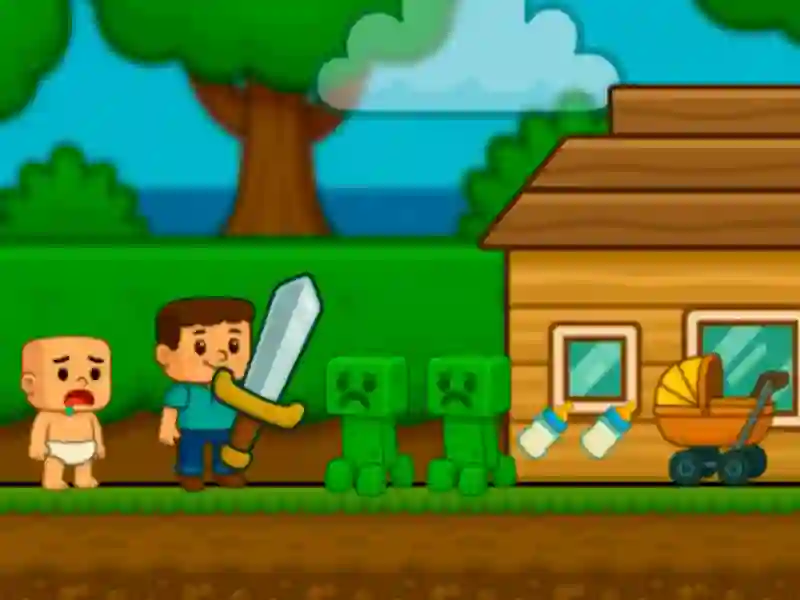 Spil Baby noob hjælp! Steve online Spil Baby noob hjælp! Steve online