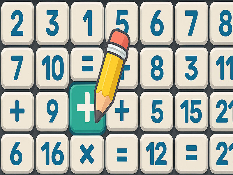 Spil Matematik krydsord puslespil geni udgave online