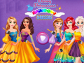 Spil Disney-prinsesser: Regnbuekjoler online