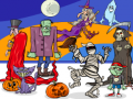 Spil Find 5 Forskelle Halloween online