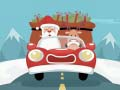 Spil Jigsaw med Julemanden der giver gaver online
