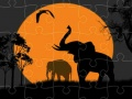 Spil Elefant Silhuet Puslespil online