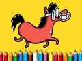 Spil Tilbage i skole: Pony farvebog online