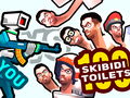 Spil Du mod 100 Skibidi-Toiletter online